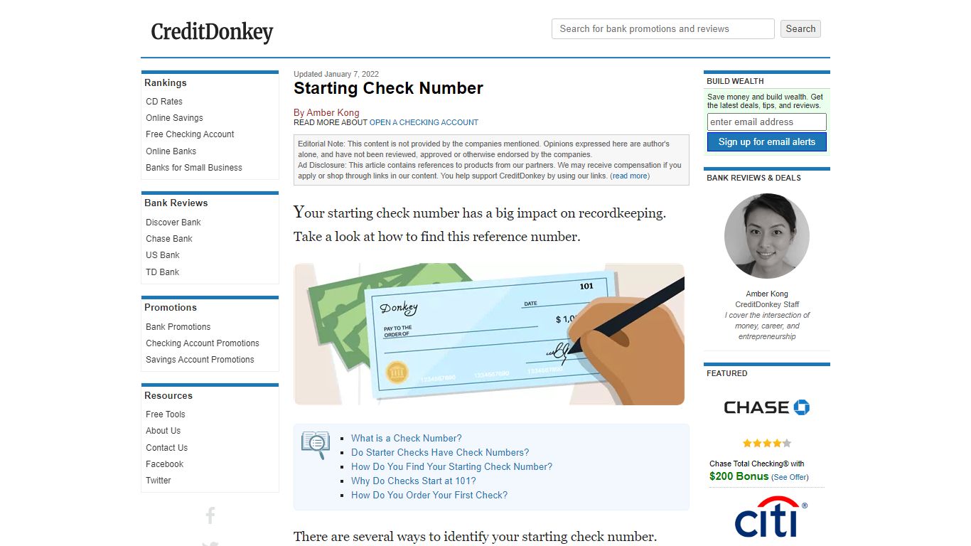 How to Find Your Starting Check Number + Order Checks - CreditDonkey