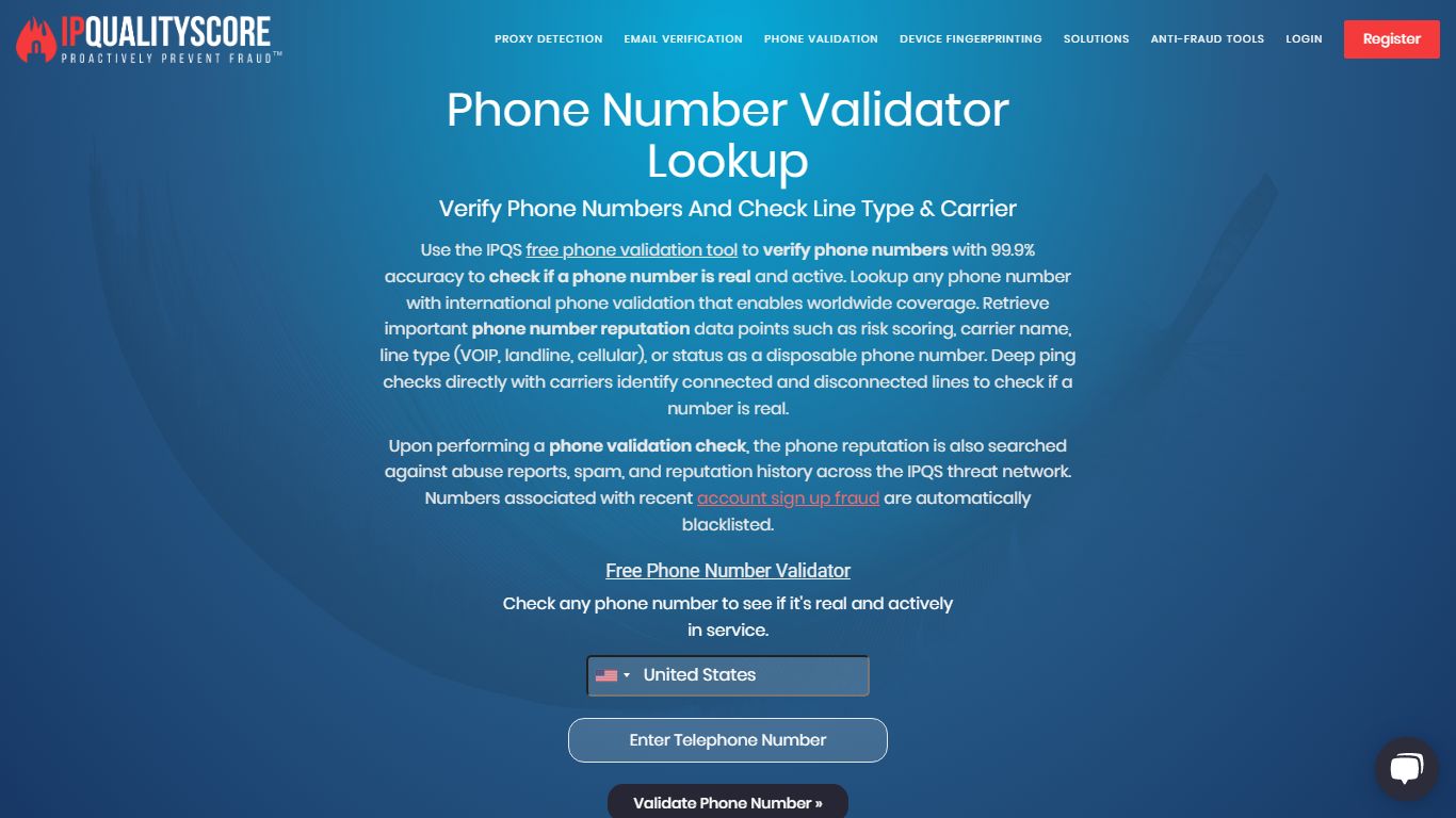 Phone Validator | Check Line Type & Lookup Carrier - IPQualityScore